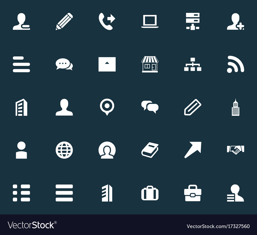 Set of simple teamwork icons