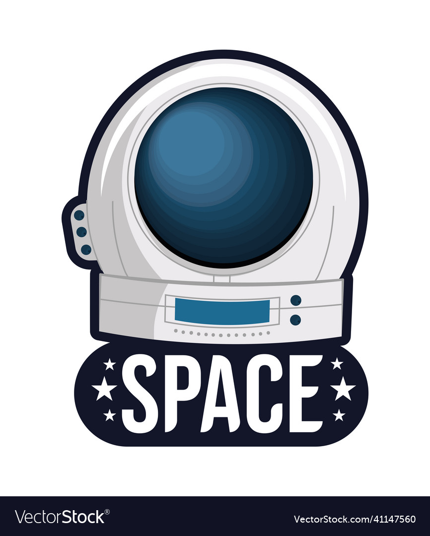 Space helmet astronaut Royalty Free Vector Image