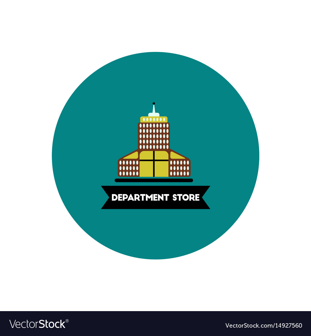 Stylish icon in color circle building department