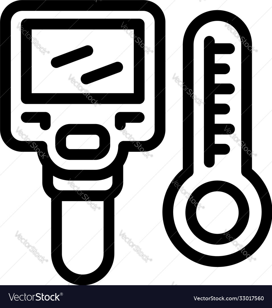 Thermal Imager Icon Outline Style Royalty Free Vector Image