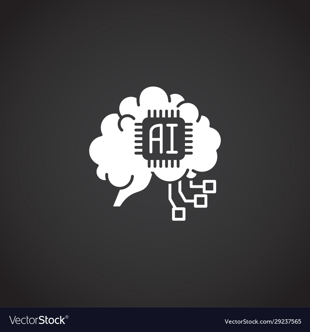 Ai related icon on background for graphic and web