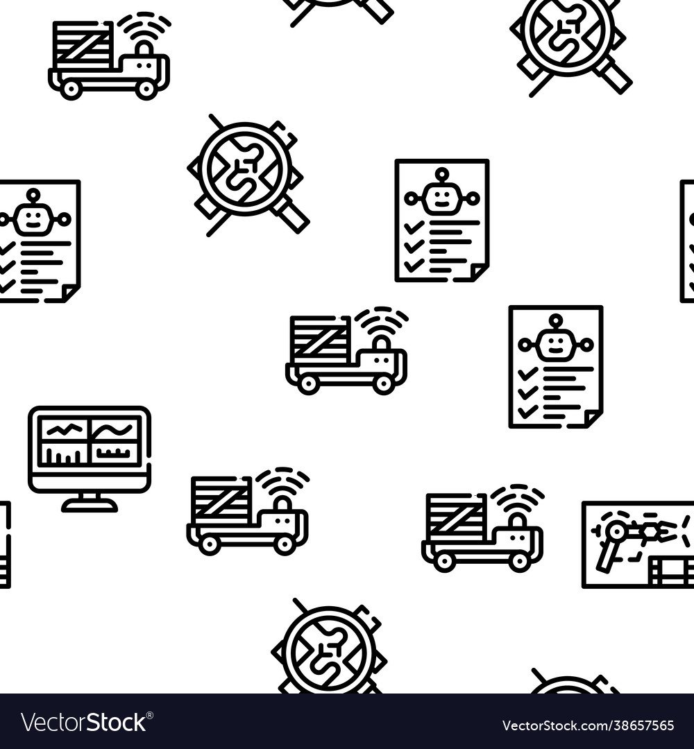 Automation engineer seamless pattern vector image Automation engineer seamless pattern