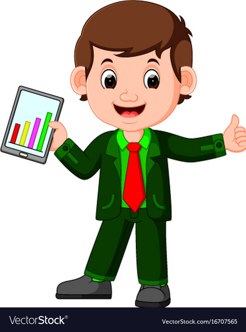 Cute Businessman Cartoon Royalty Free Vector Image