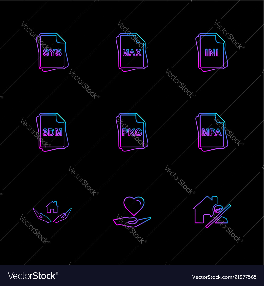 File type files documents eps icons set