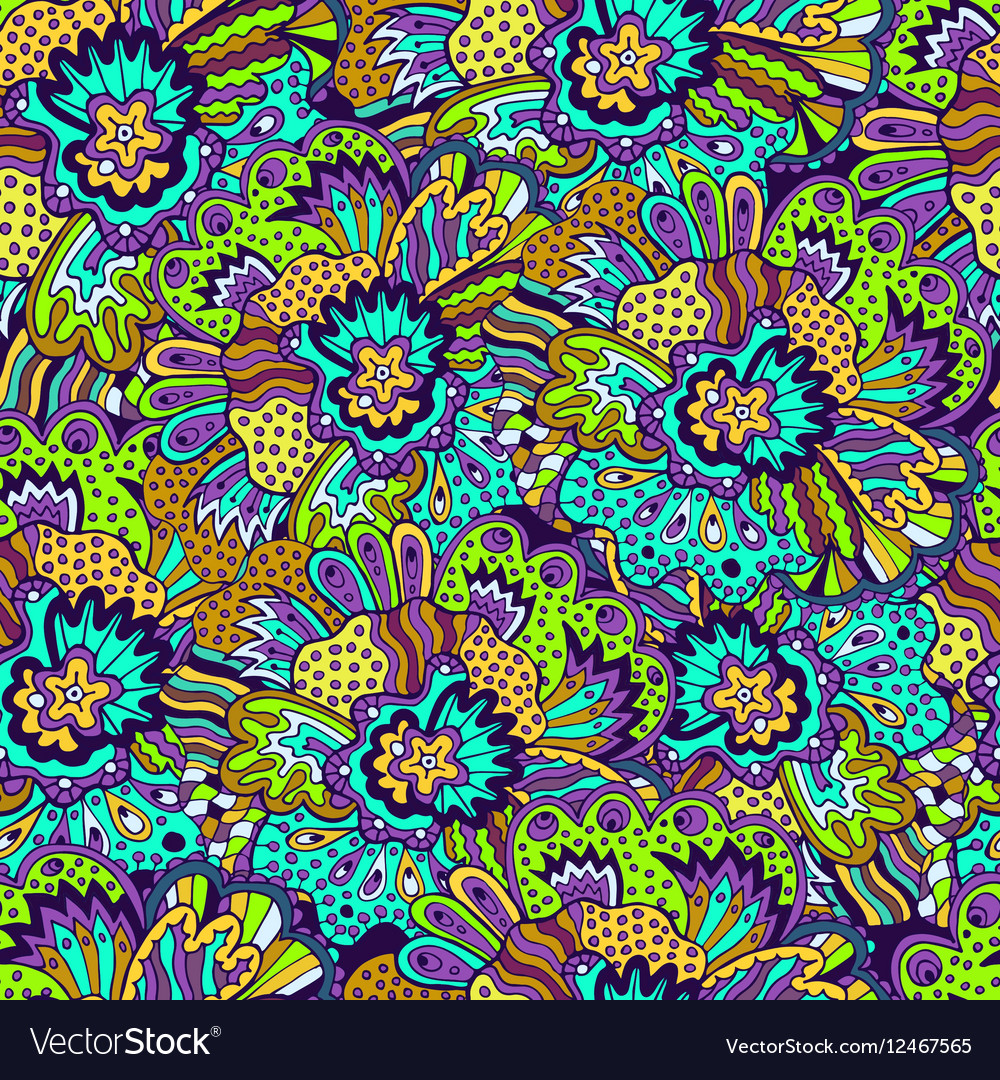 Flower pattern seamless botanic texture