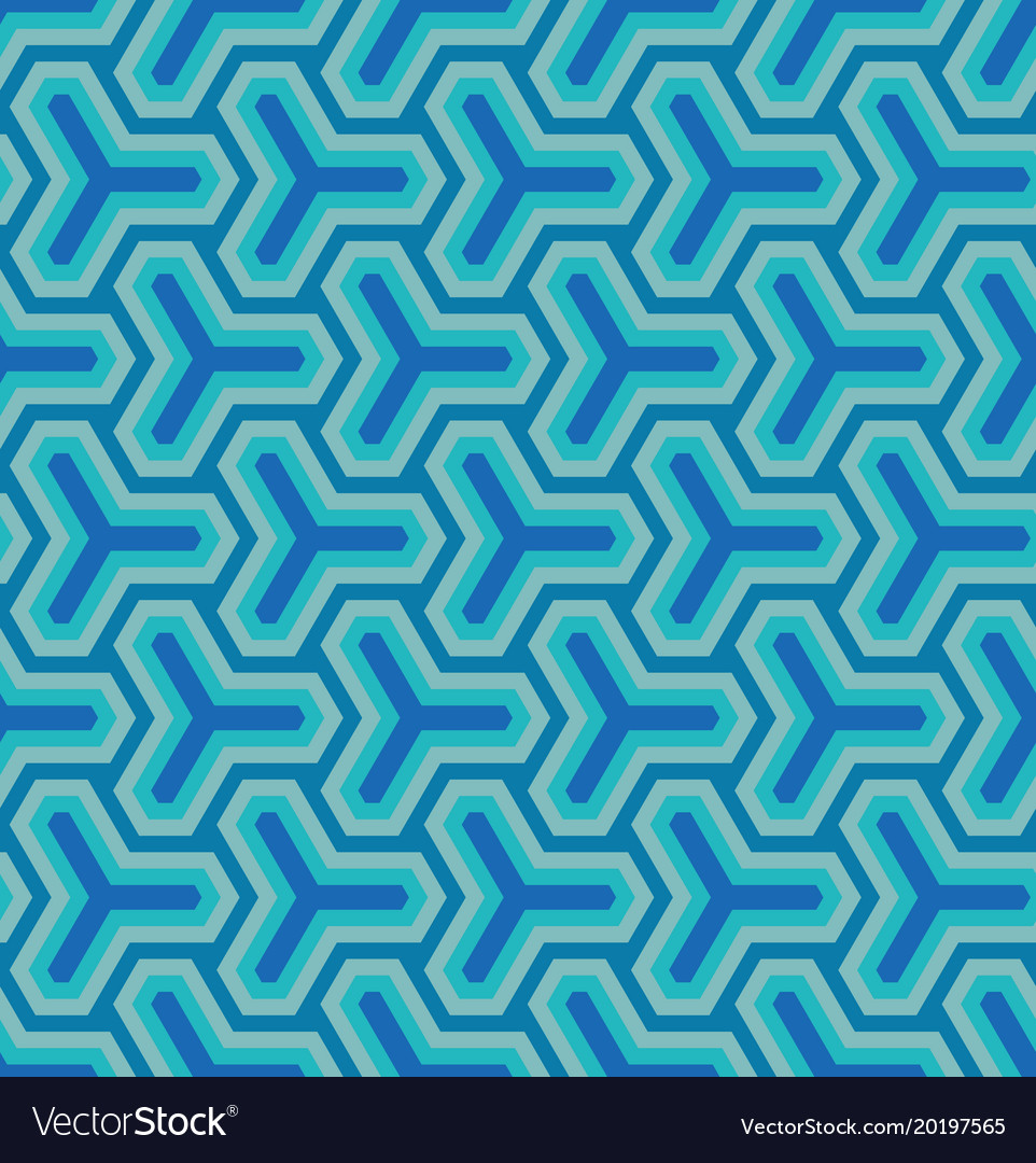 Geometric ornament based on a hexagonal grid