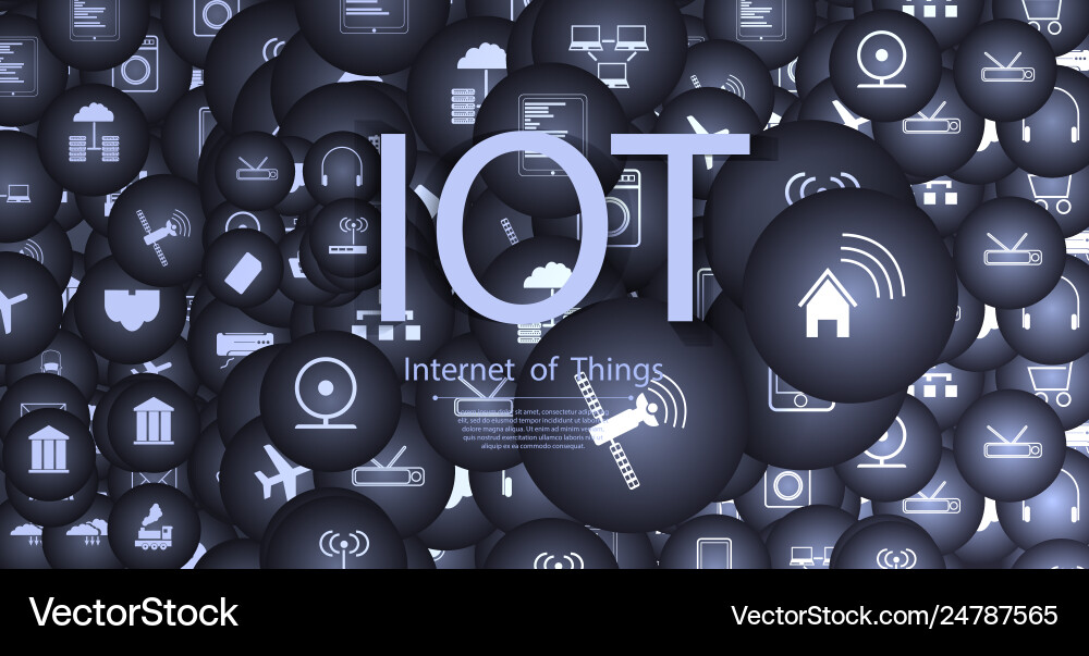 Internet things iot and networking Royalty Free Vector Image