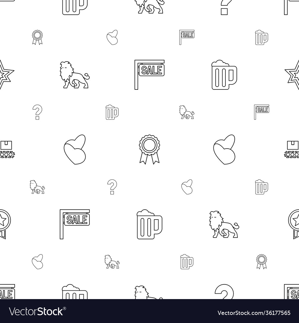 Label icons pattern seamless white background