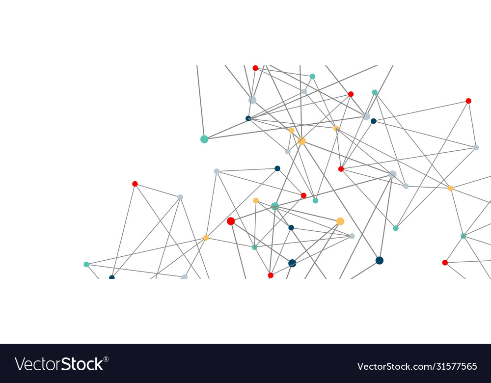 Line points connections triangular technology Vector Image Line points connections triangular technology