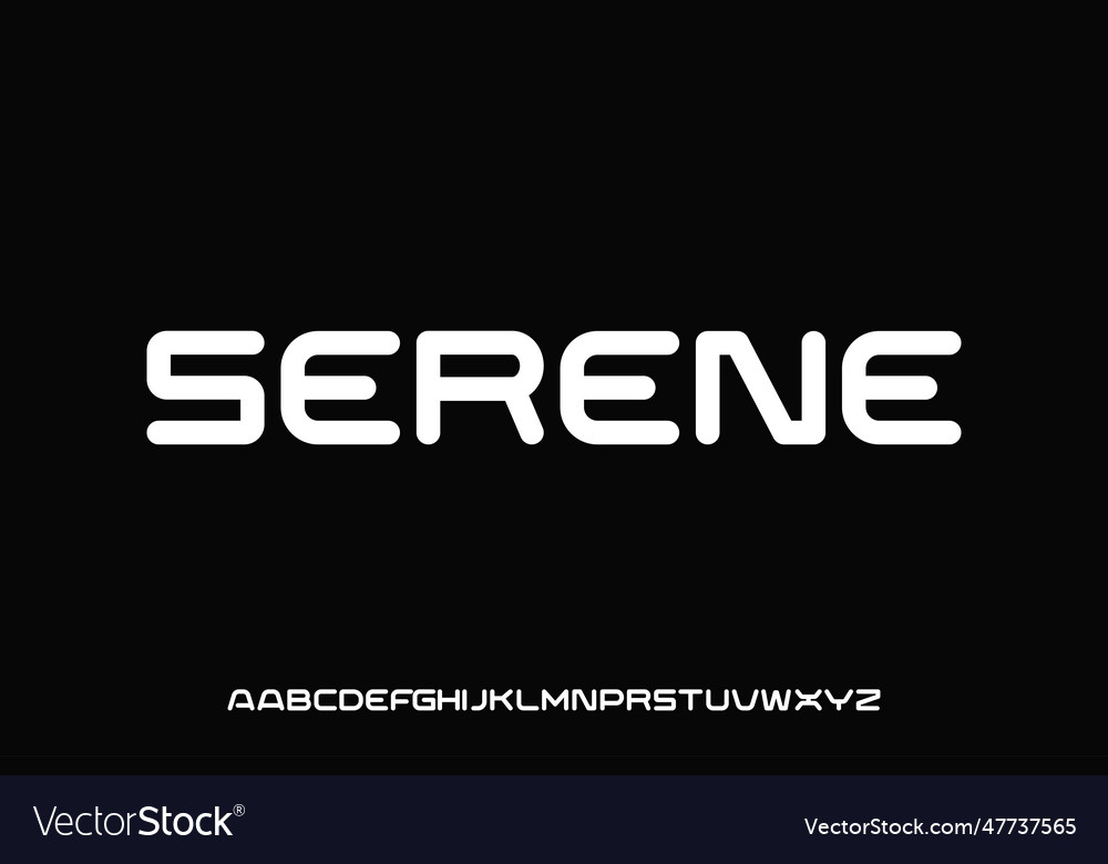 Rounded sans serif display font suitable vector image Rounded sans serif display font suitable