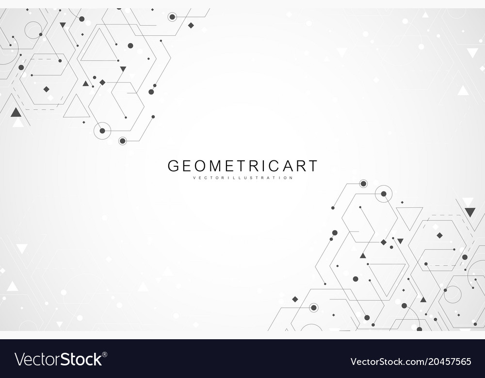 Science network pattern connecting lines and dots