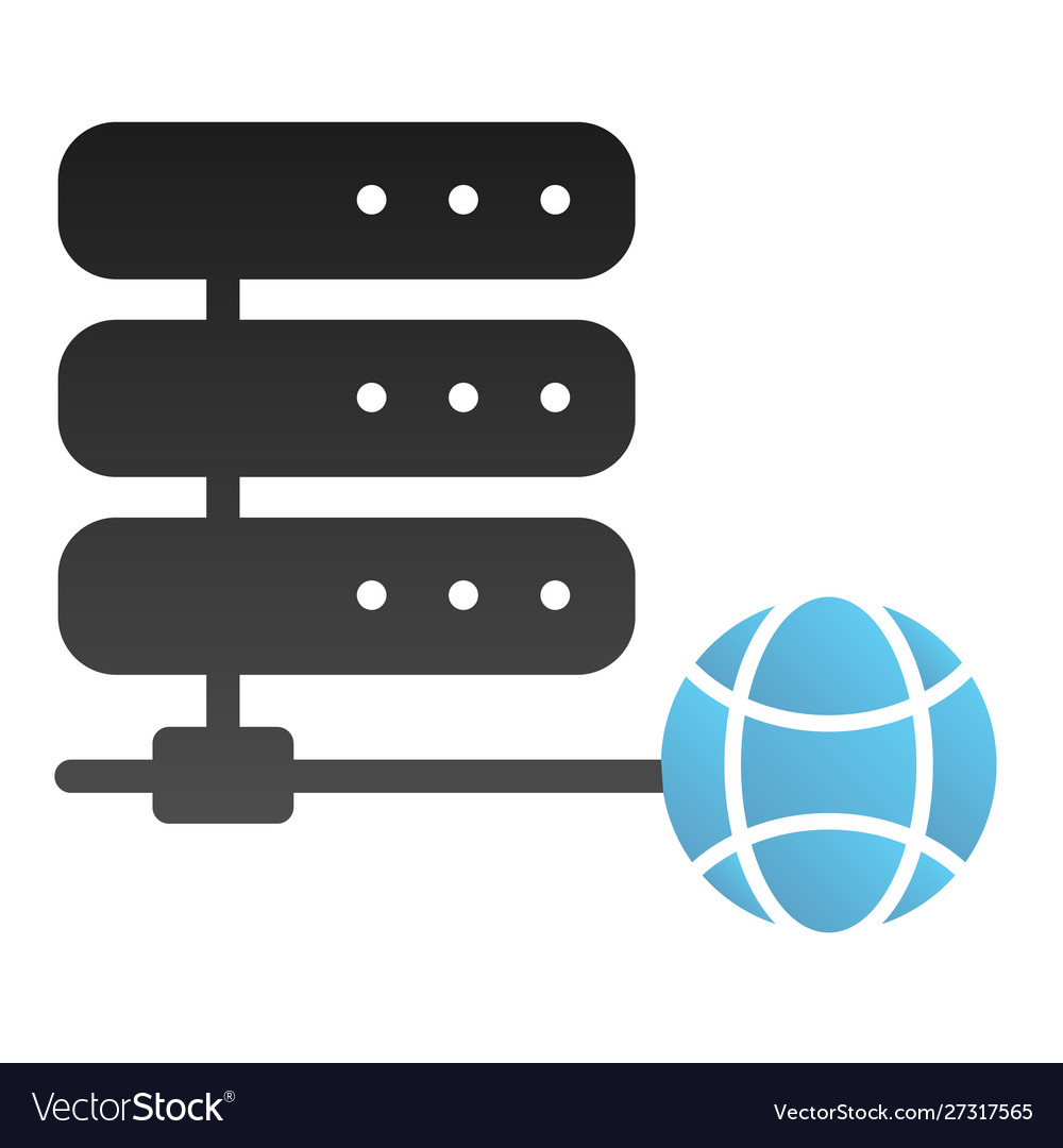 Server flat icon data storage color icons vector image Server flat icon data storage color icons