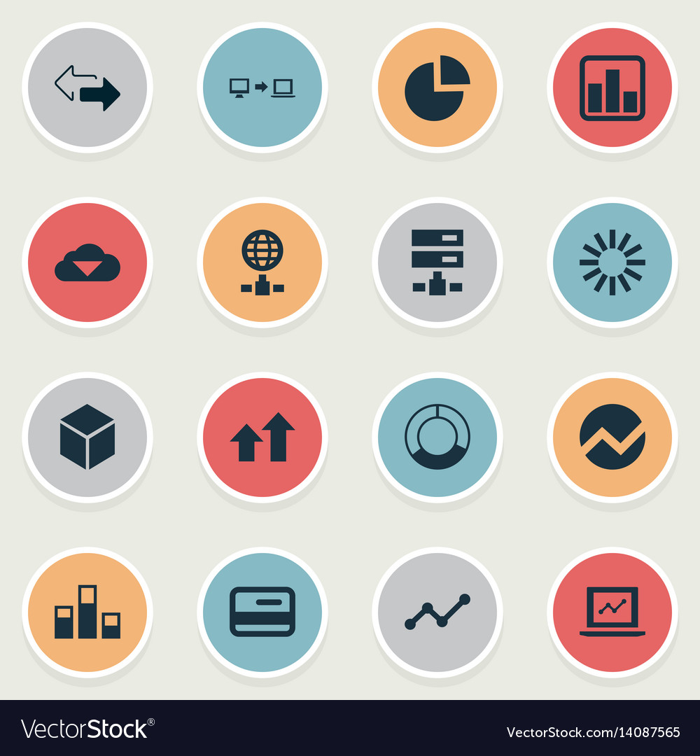 Set of simple analysis icons