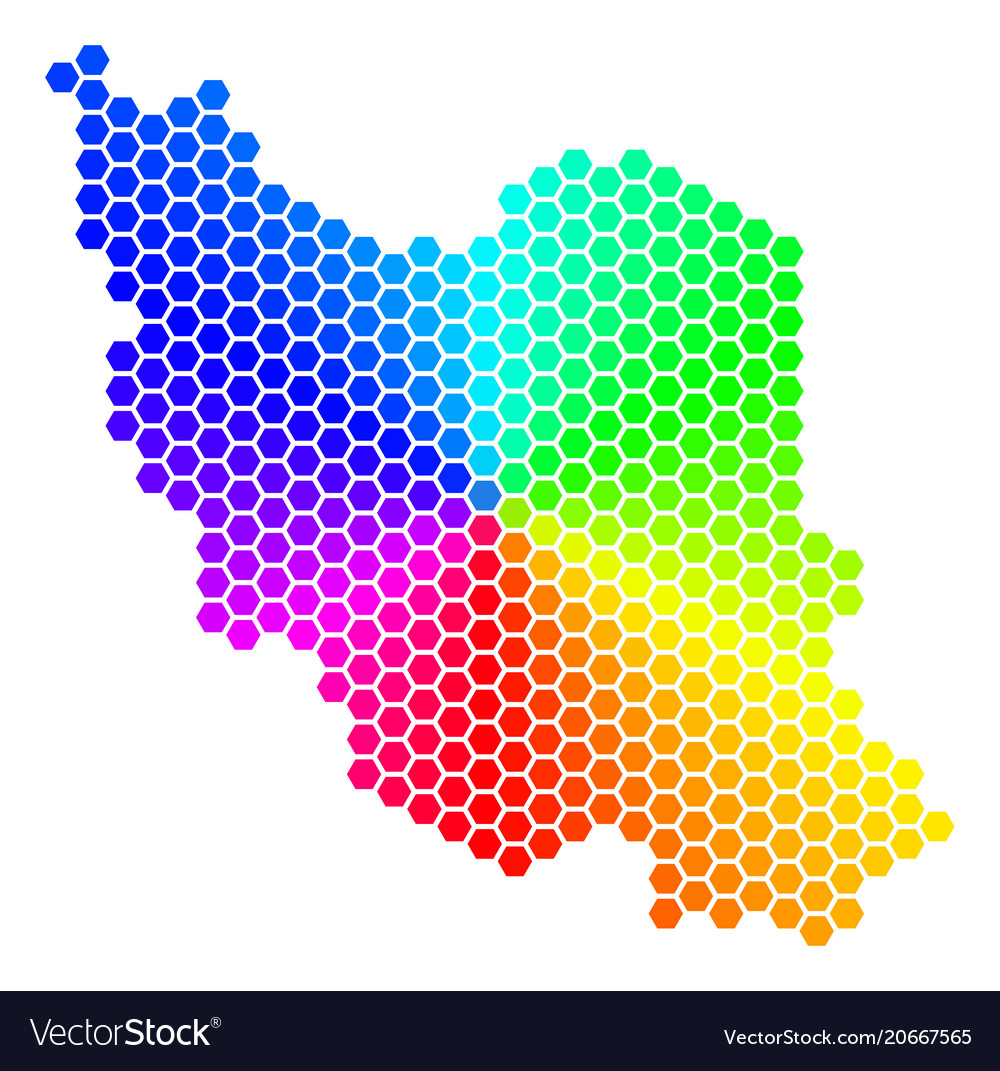 Spectrum hexagon iran map