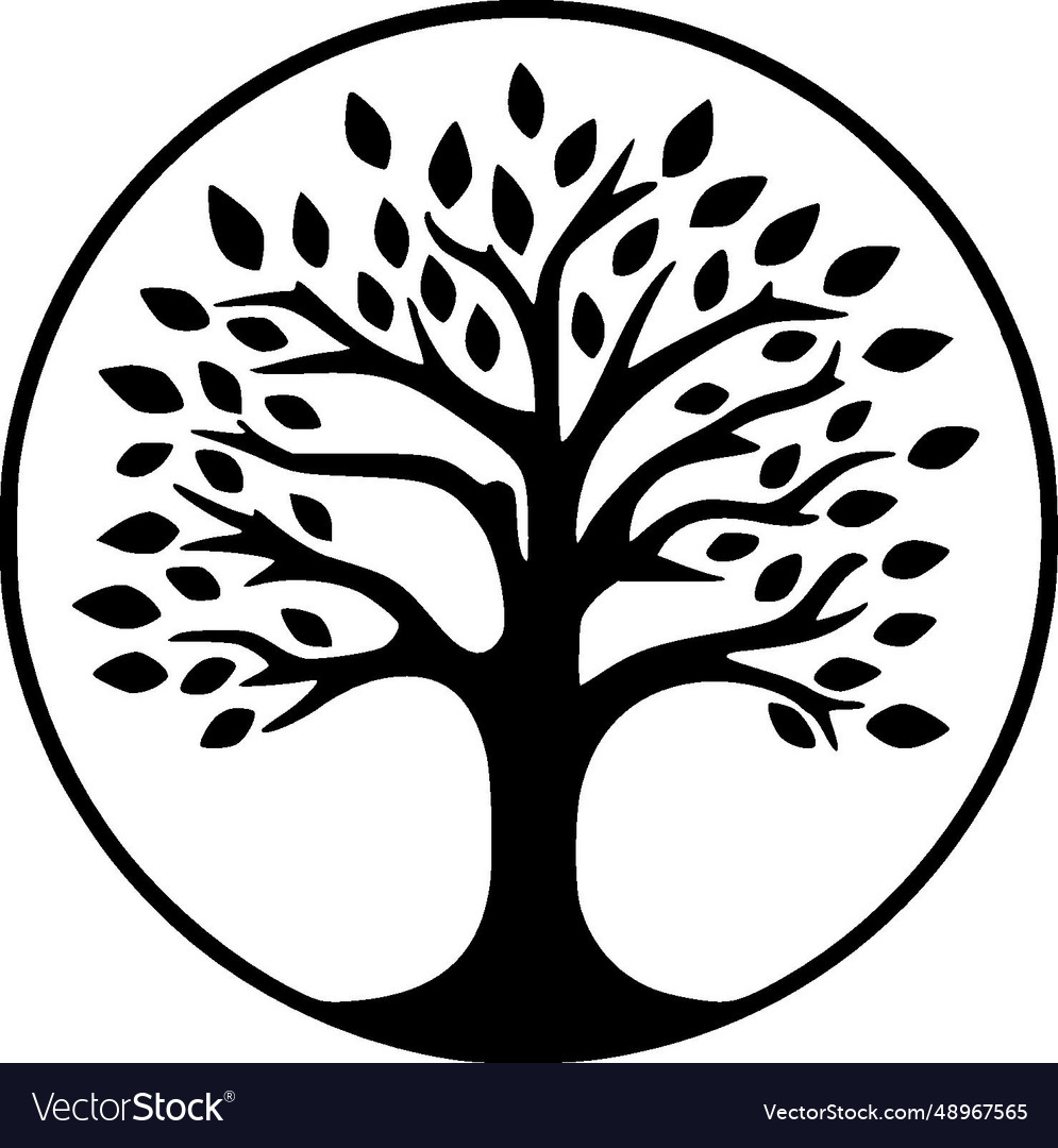 Tree - minimalist and simple silhouette Royalty Free Vector