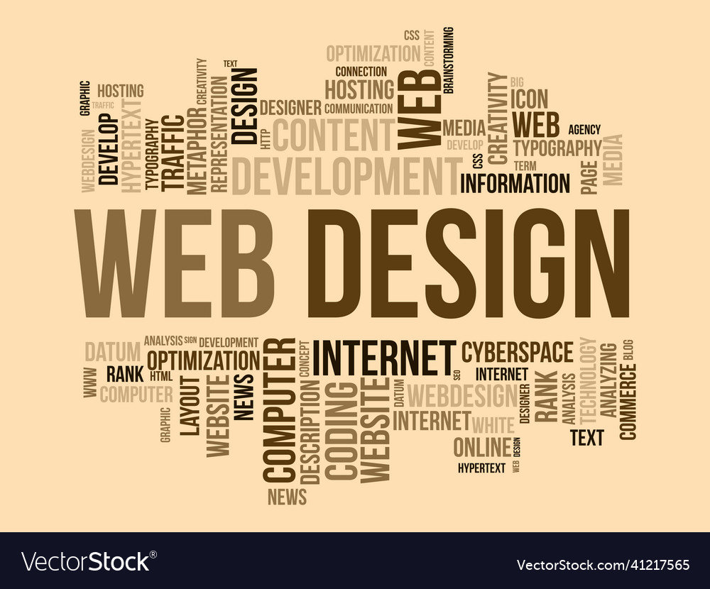 Web design word cloud template creative concept Vector Image