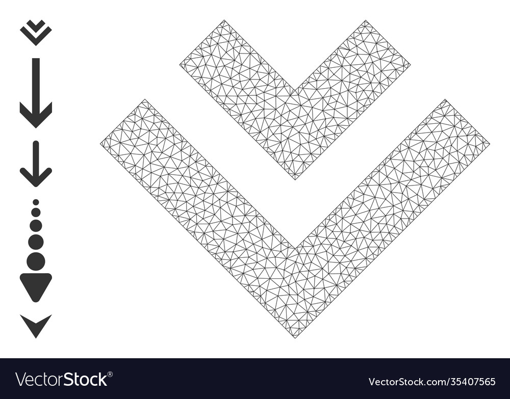 Web net shift down icon with simple glyphs vector image Web net shift down icon with simple glyphs