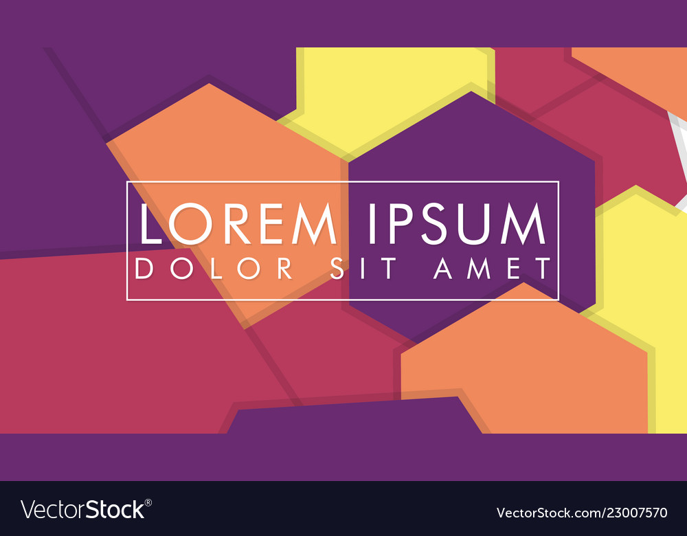 Abstract colorful hexagon background vector image Abstract colorful hexagon background