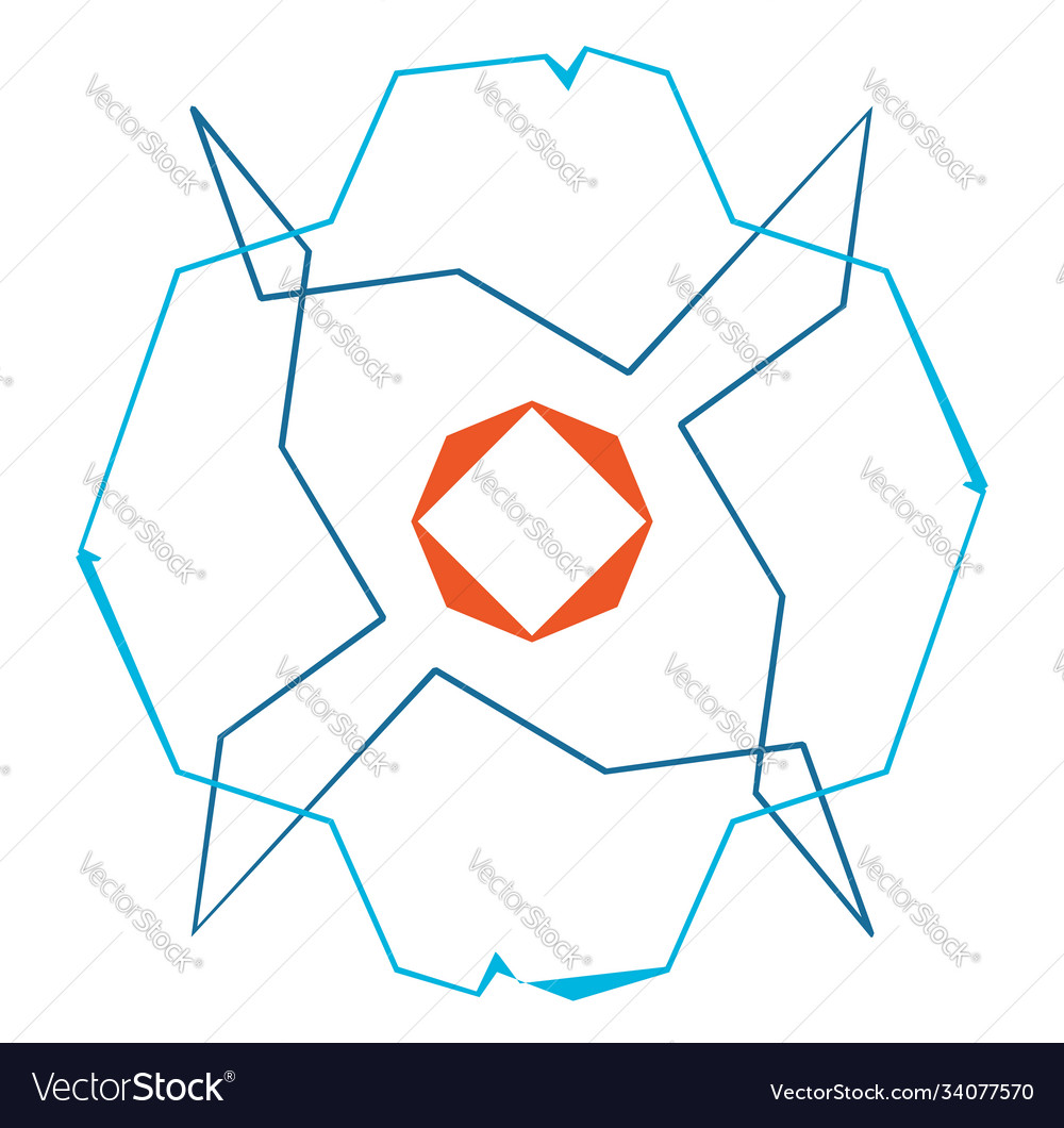 Abstract random geometry shape generative art vector image Abstract random geometry shape generative art