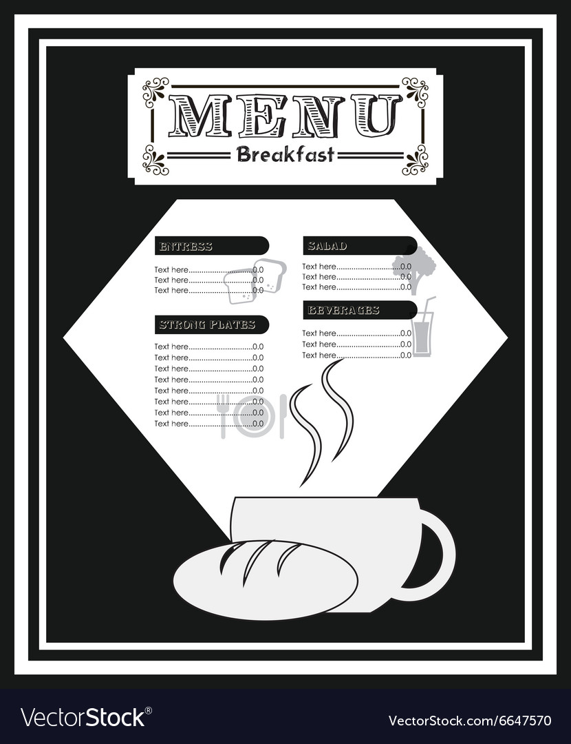 Breakfast menu design