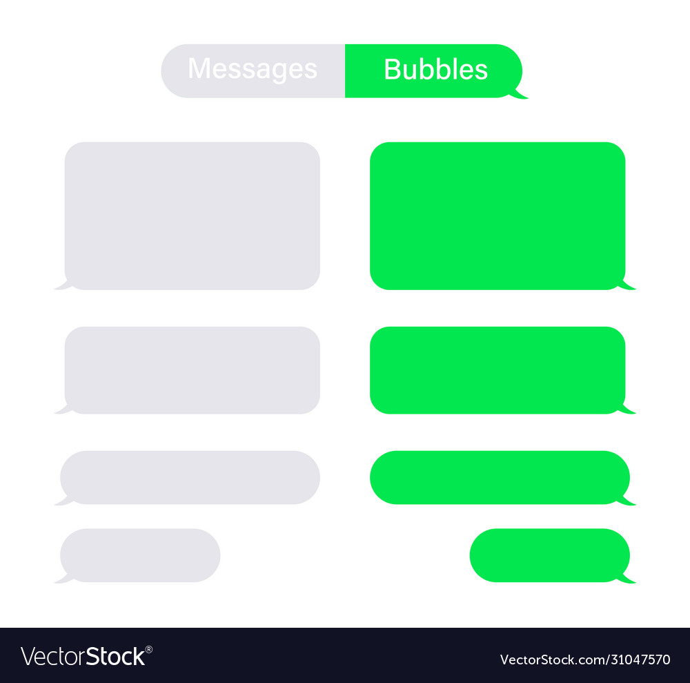 Bubbles messages chat speech isolated sms or mms