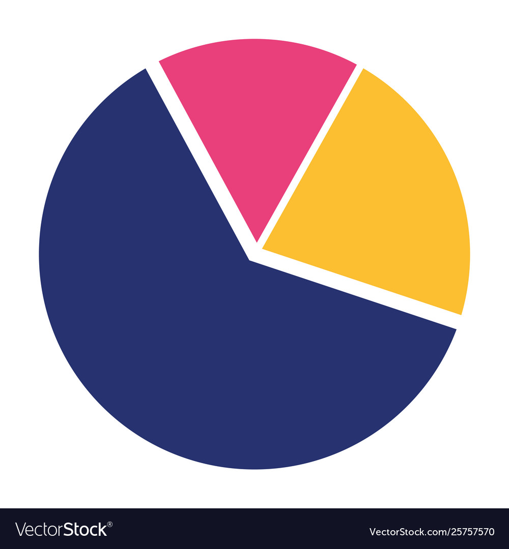 Circle data graphic icon cartoon Royalty Free Vector Image