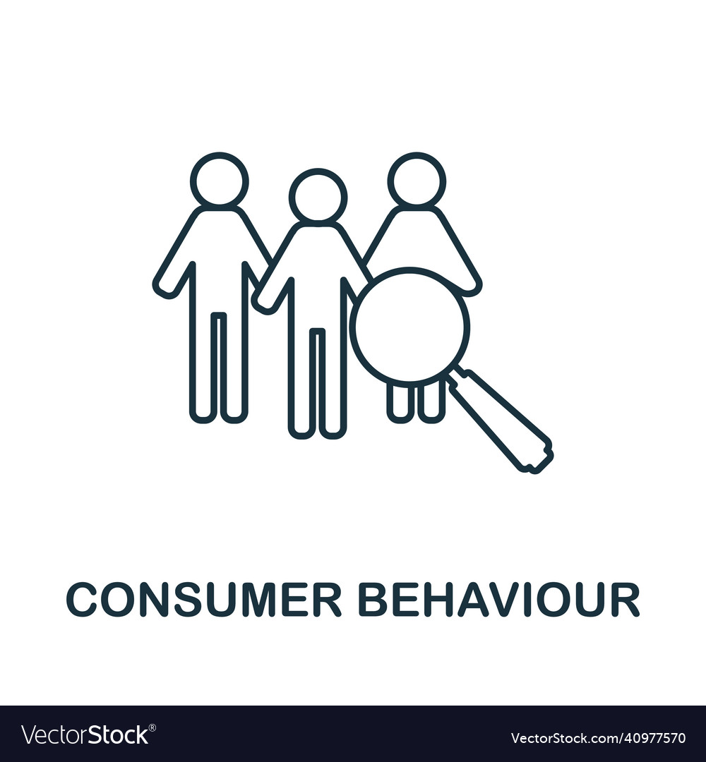 Consumer behaviour icon line element from vector image Consumer behaviour icon line element from
