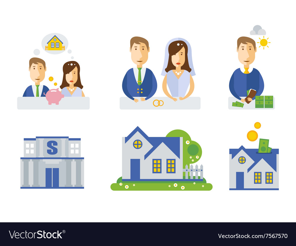Elements of info-graphic showing process getting