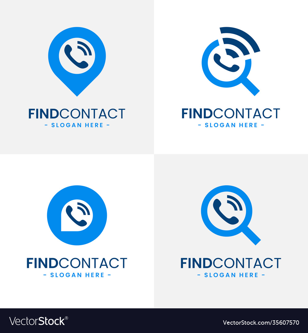 Find contact logo design template finder