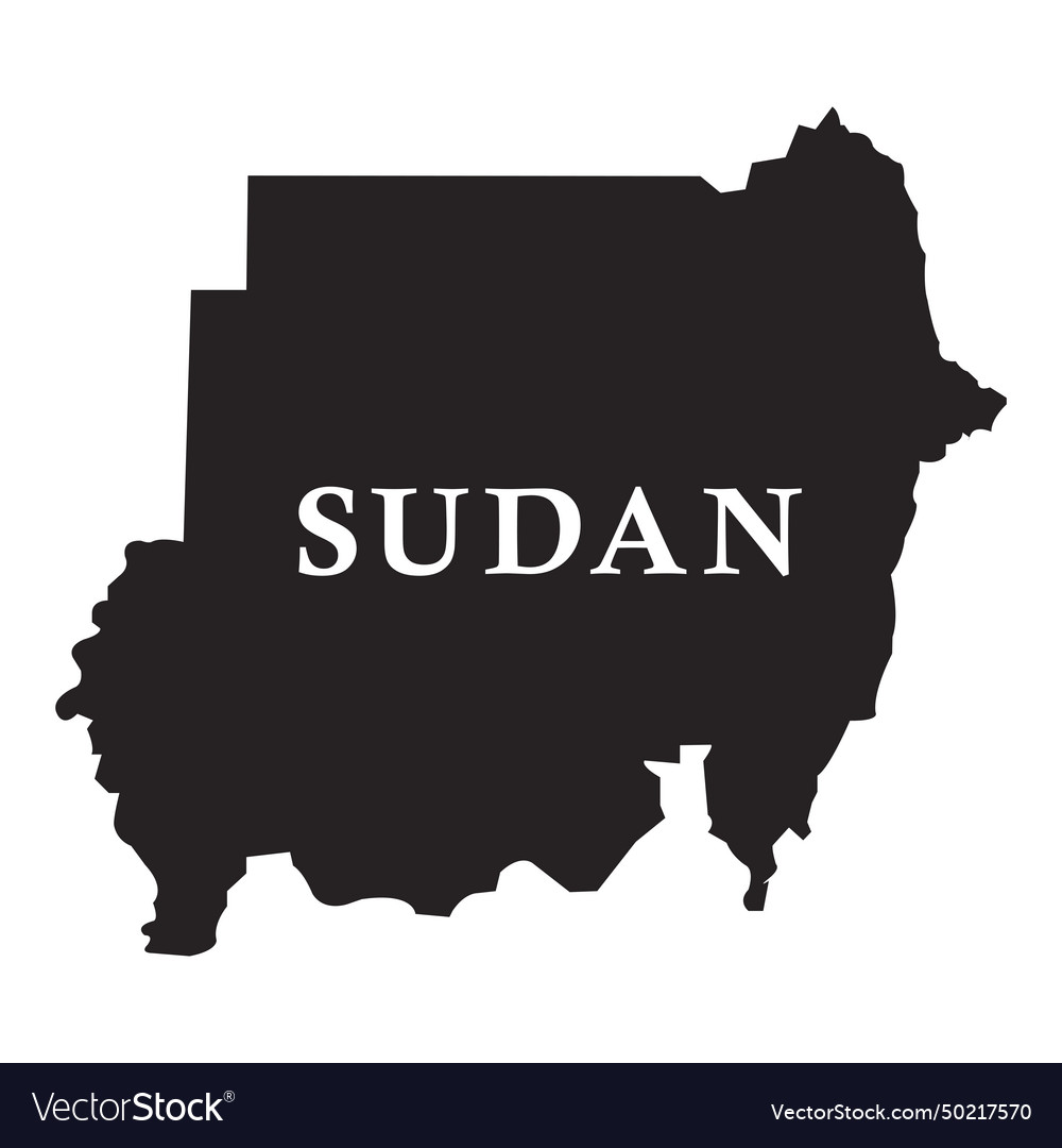 Map of sudan Royalty Free Vector Image - VectorStock