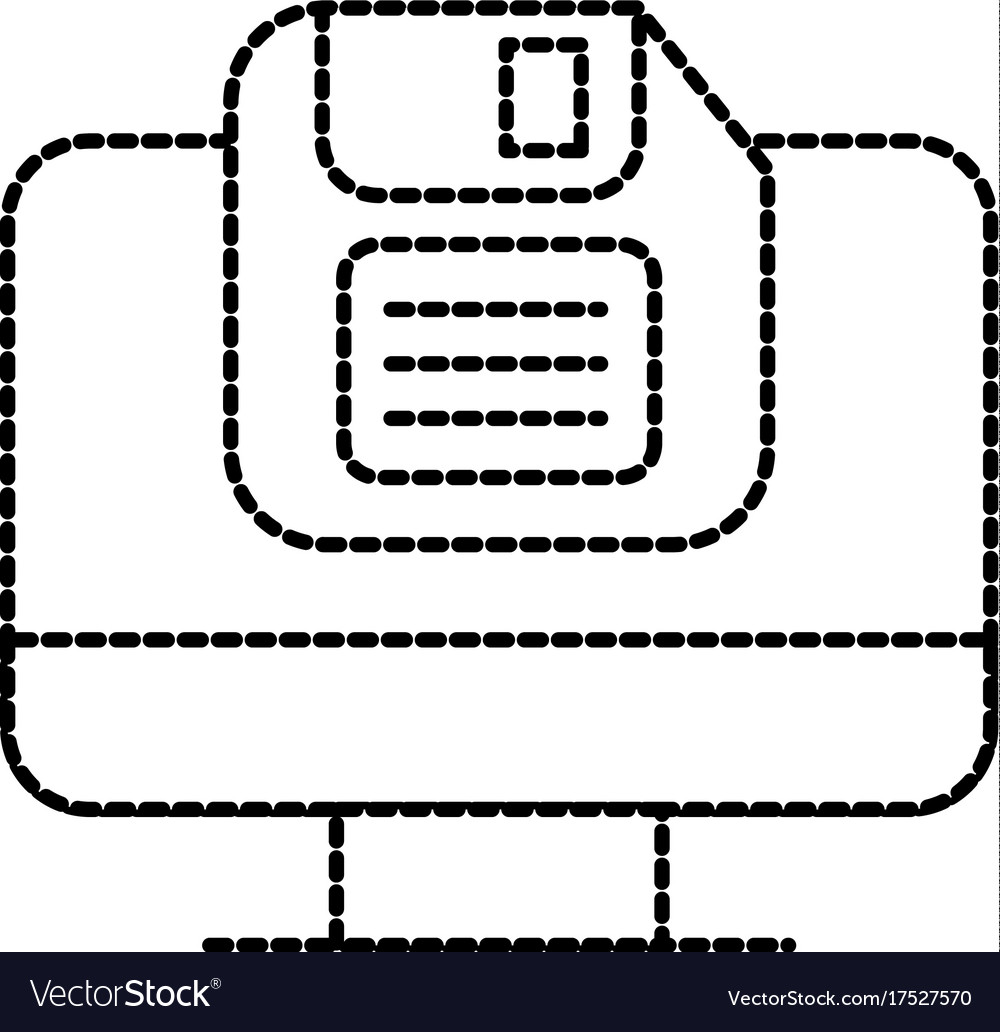Office computer and diskette backup information Vector Image