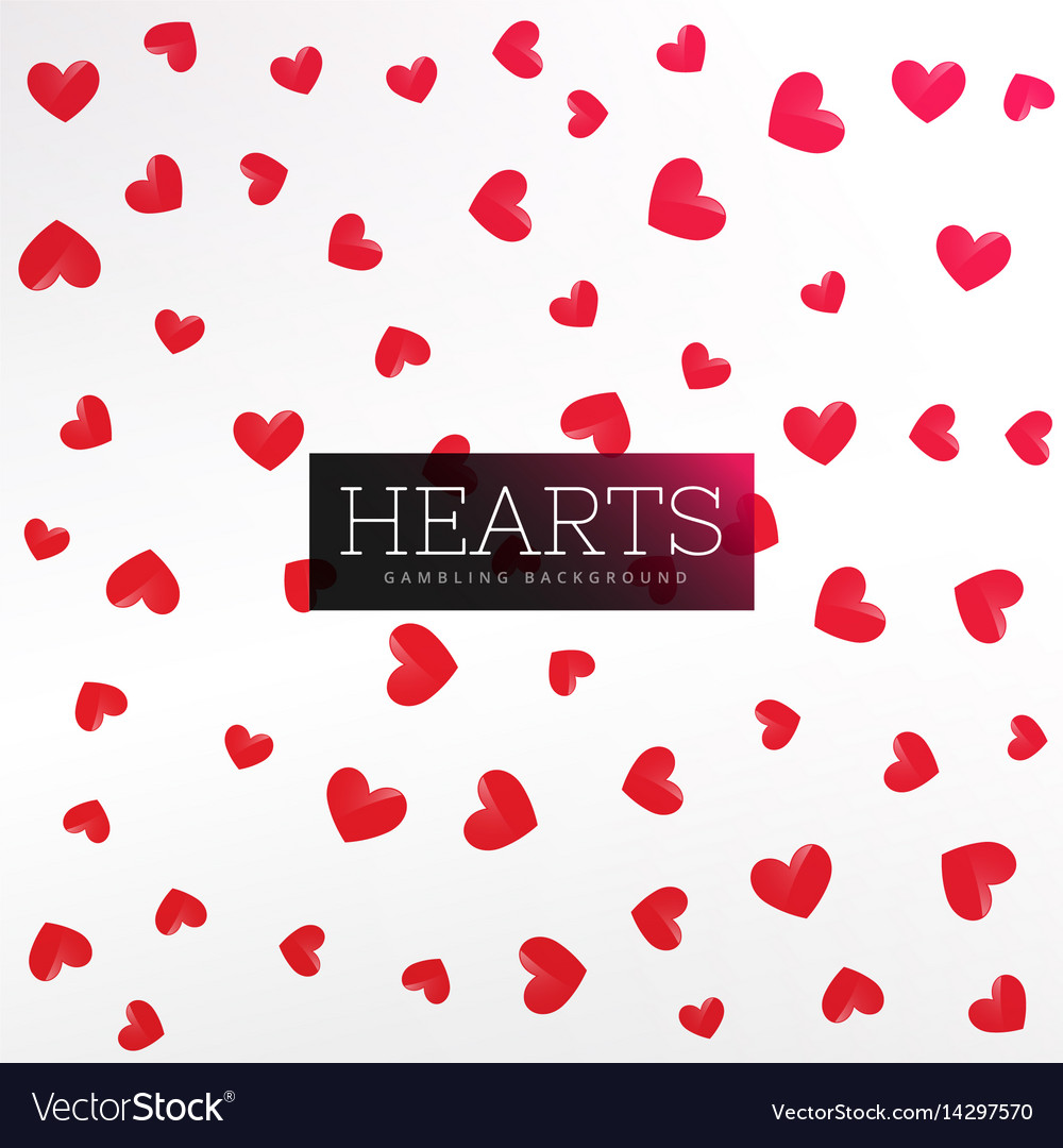 Red hearts pattern background