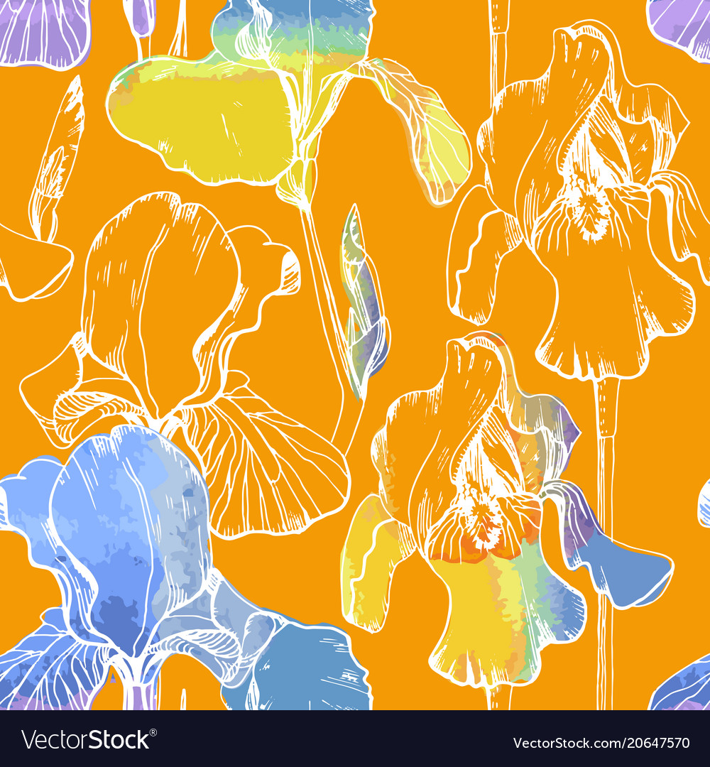 Seamless pattern with watercolor