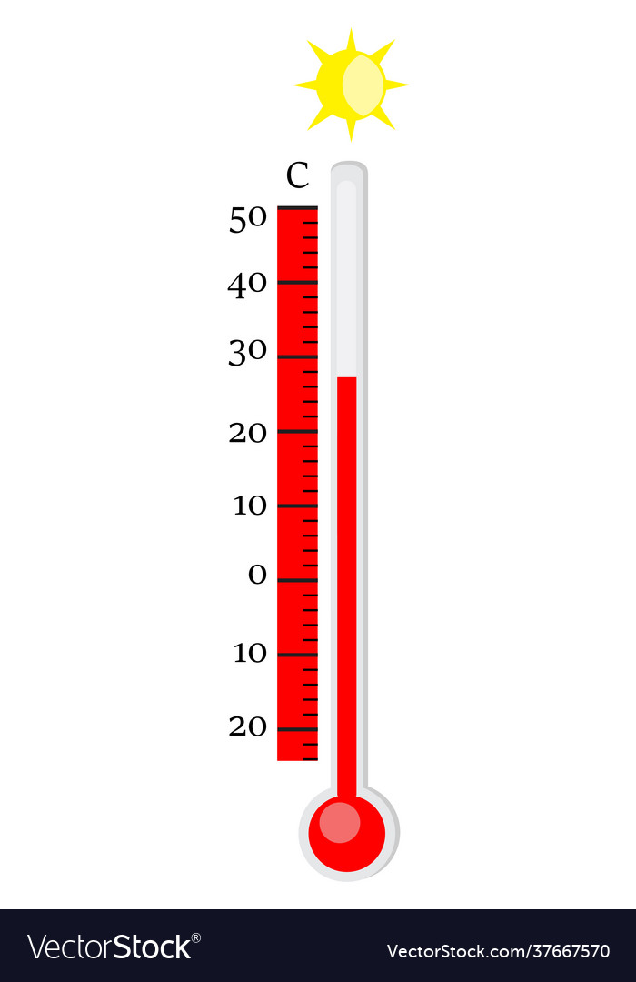 Thermometer-Icon für heiße Temperatur vector image Thermometer-Icon für heiße Temperatur