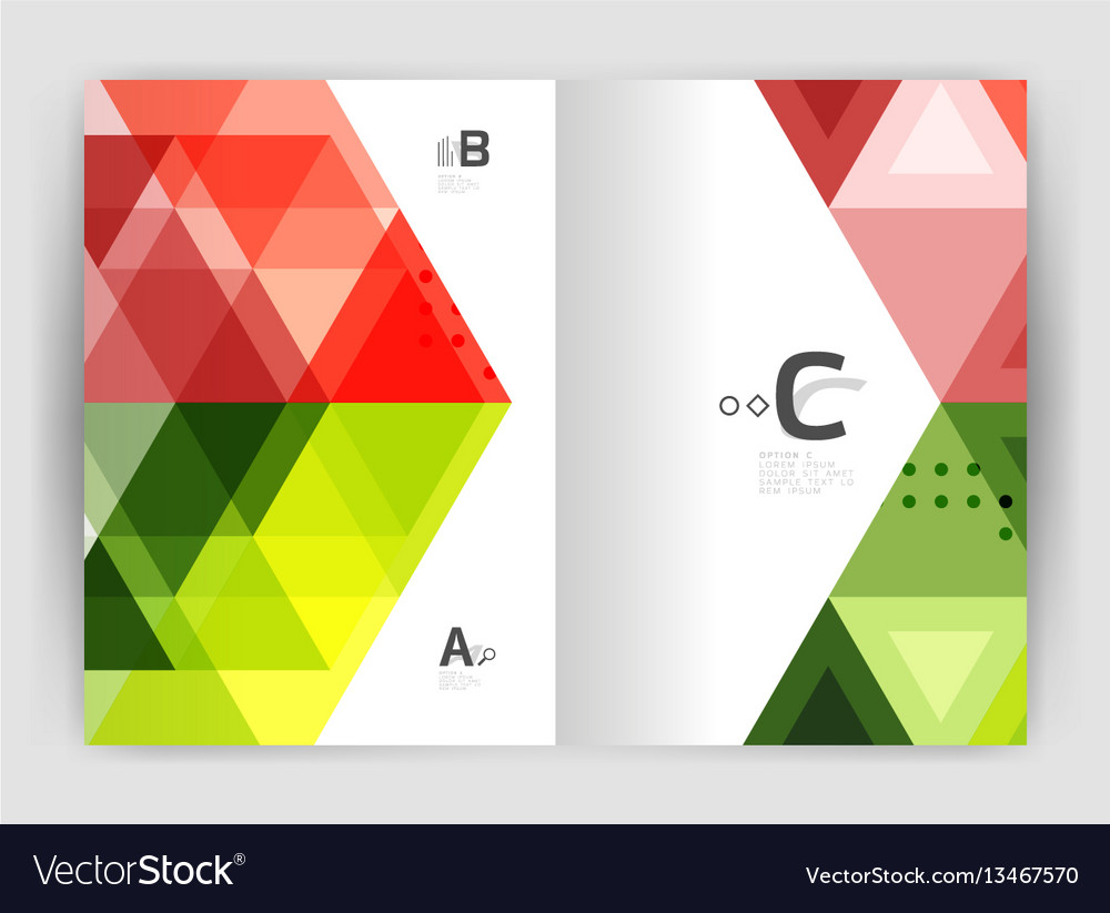 Triangle print template vector image Triangle print template