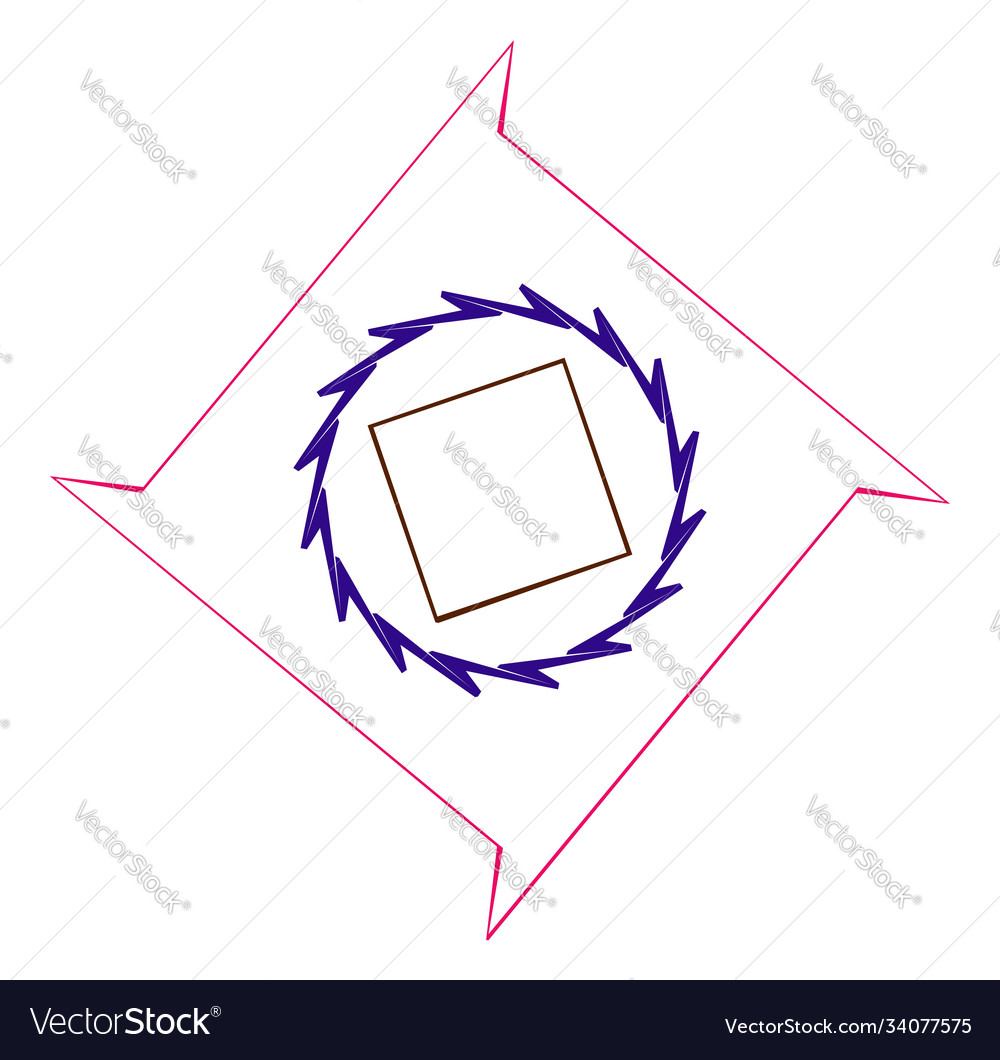 Abstract random geometry shape generative art