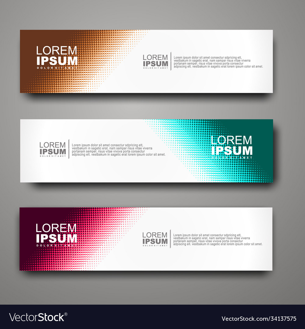 Abstract web banner design template with halftone