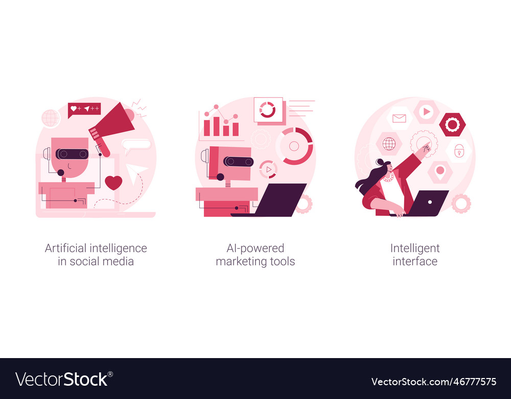 Automated algorithm abstract concept vector image Automated algorithm abstract concept