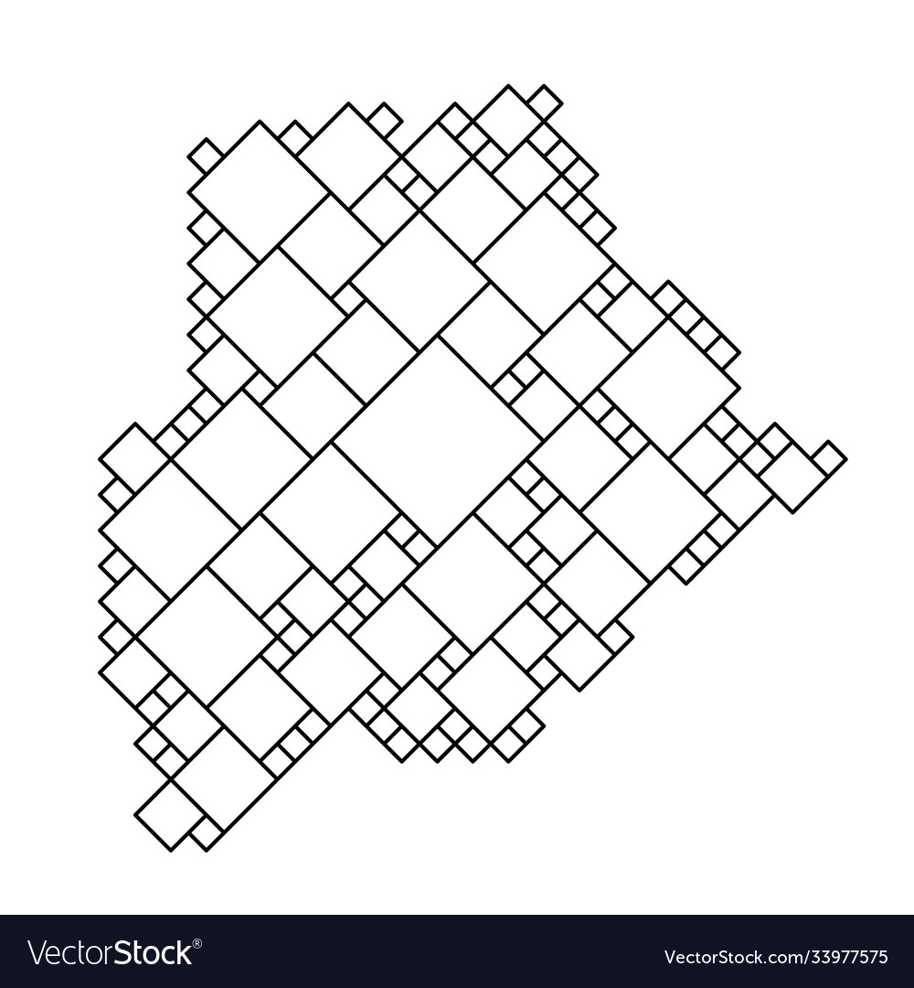 Botswana map from black pattern a grid