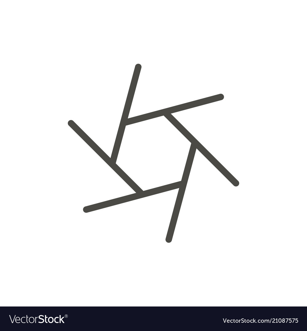 Camera Focus Symbol - Line Art