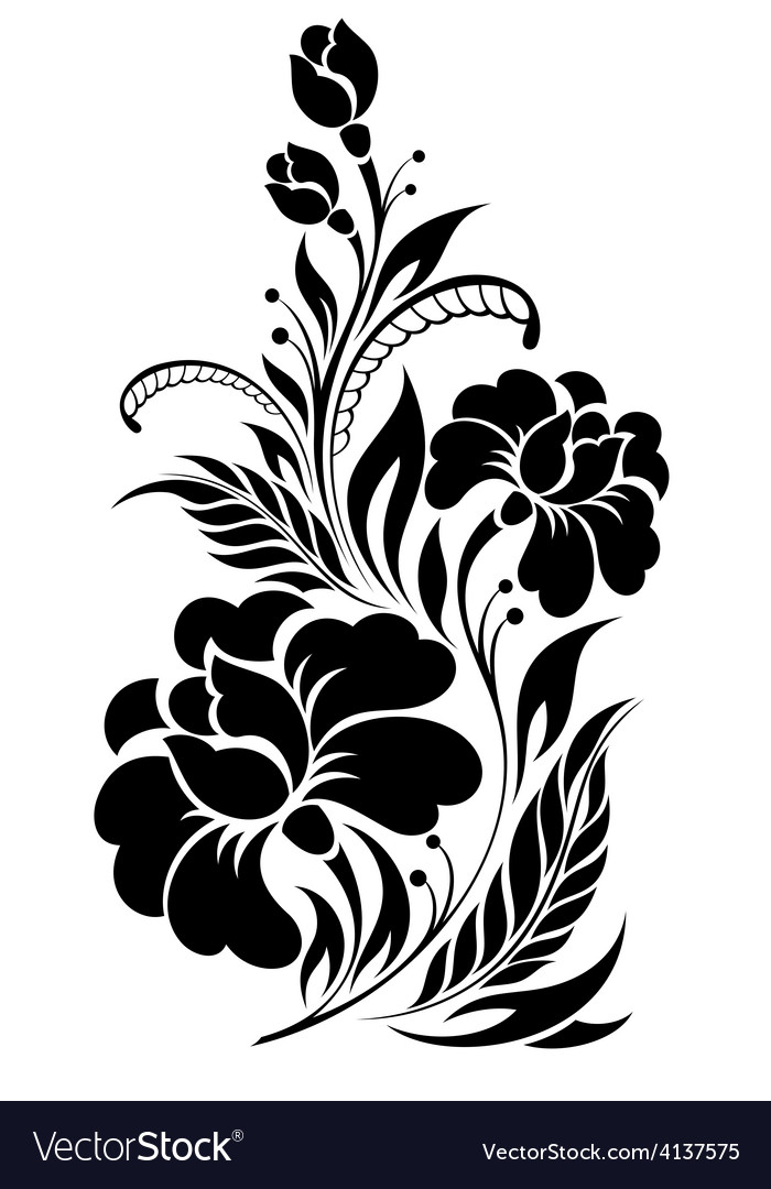 Decorative flower Royalty Free Vector Image - VectorStock