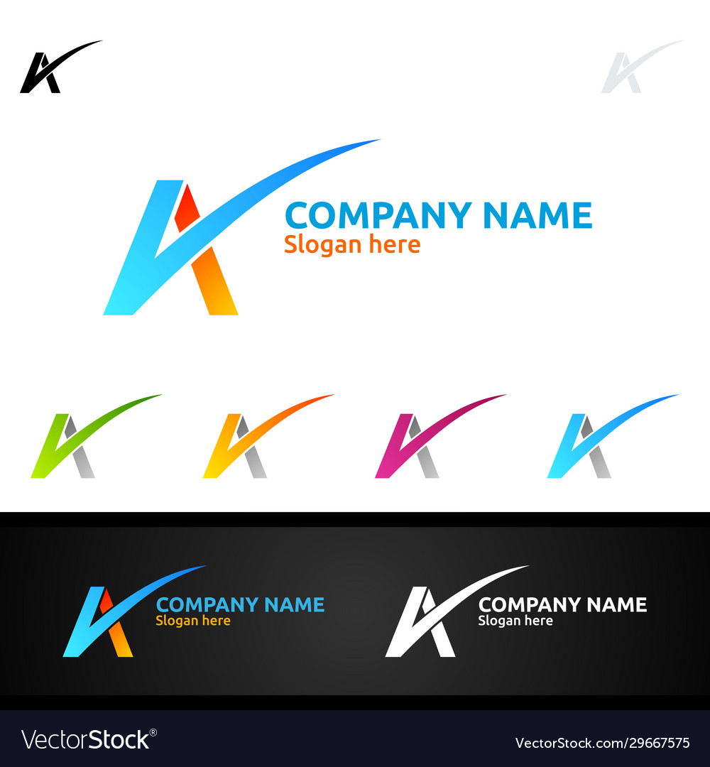 Letter a for digital logo marketing financial vector image Letter a for digital logo marketing financial