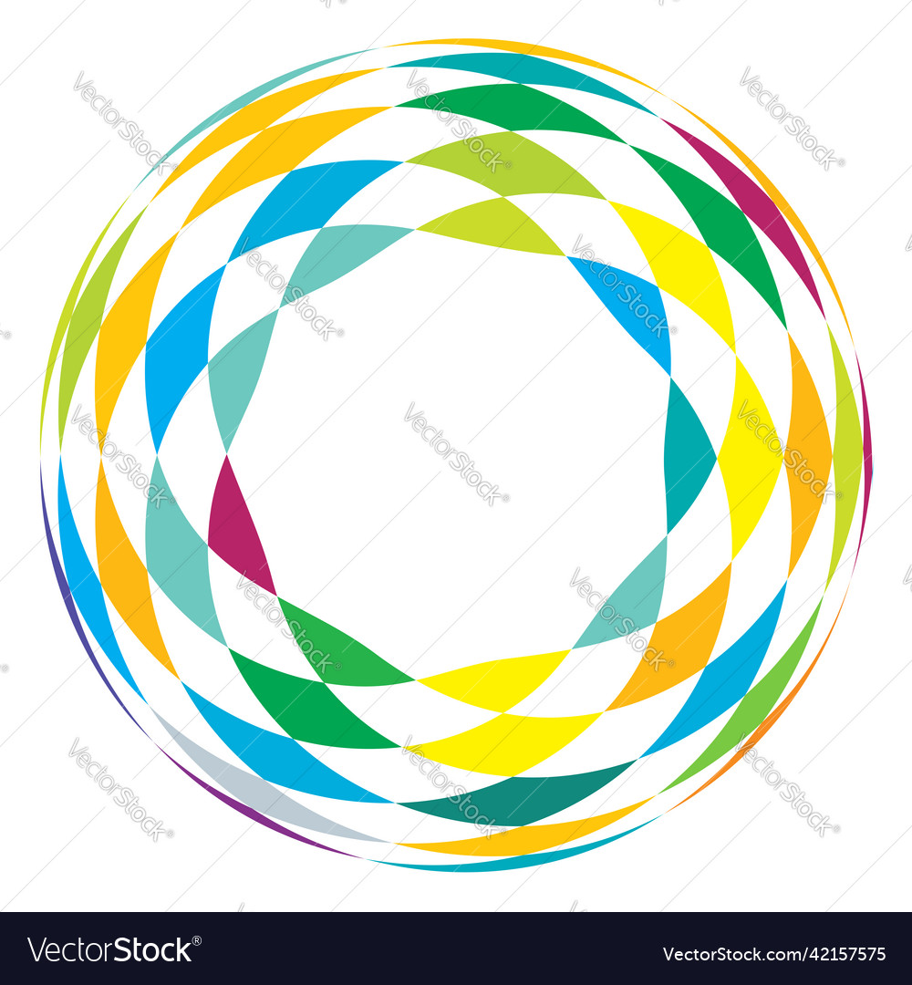 Random concentric circles circular abstract vector image Random concentric circles circular abstract