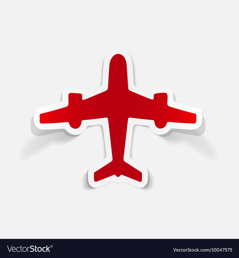 Realistic design element plane