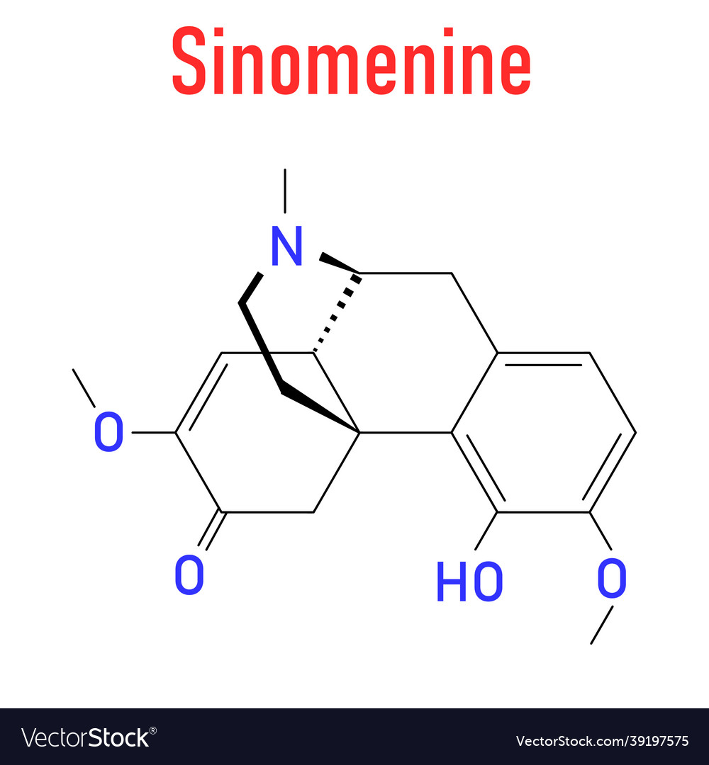 Skelettformel der sinomenalen pflanzlichen Alkaloid
