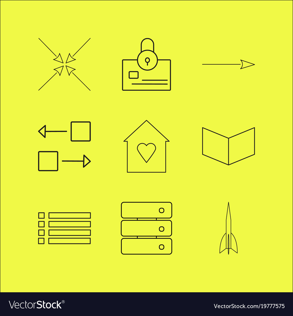 Web linear icon set simple outline icons