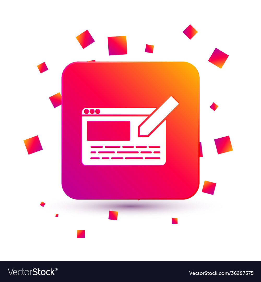 White ui or ux design icon isolated on vector image White ui or ux design icon isolated on