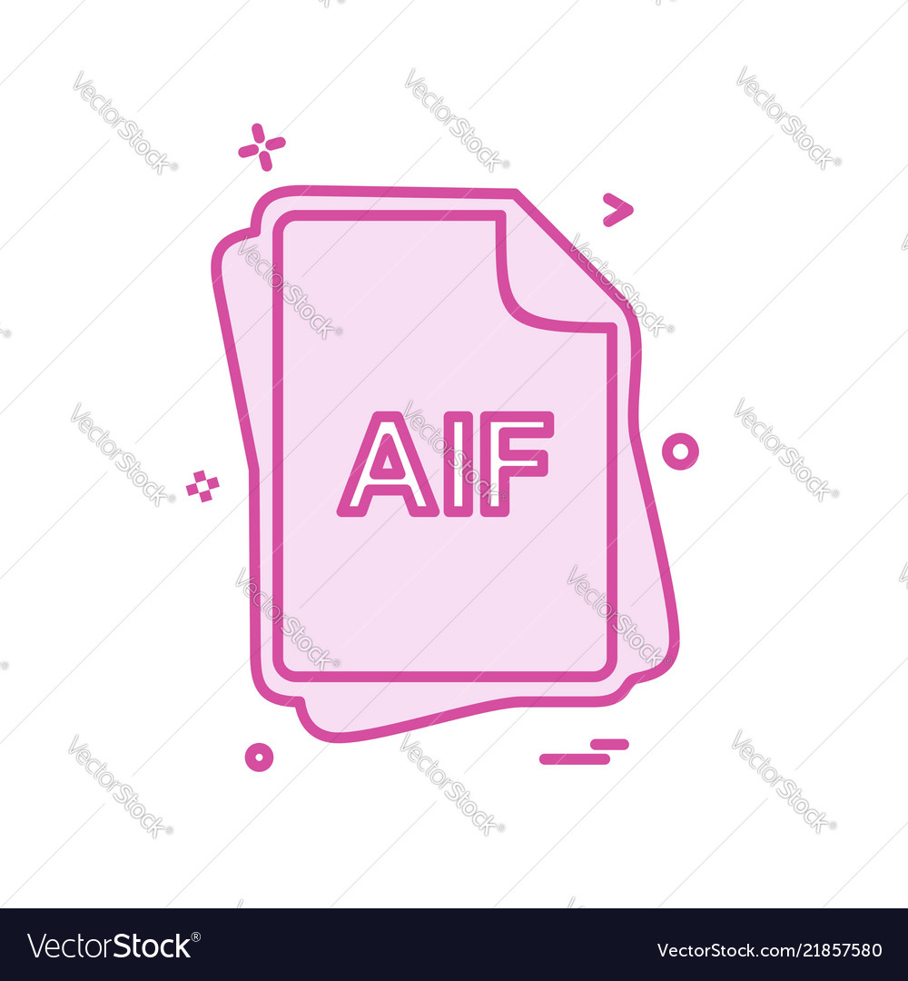 Aif file type icon design