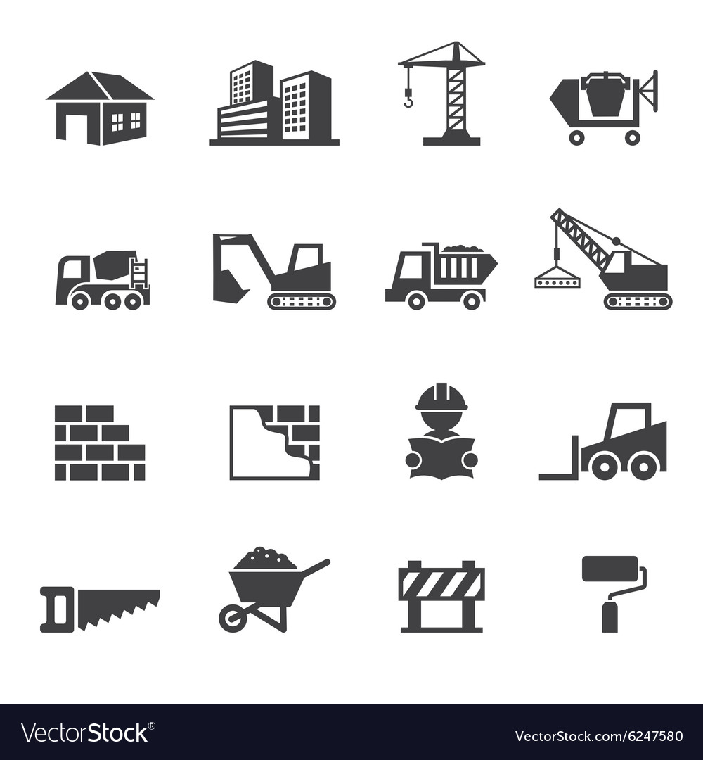 Construction icon Royalty Free Vector Image - VectorStock