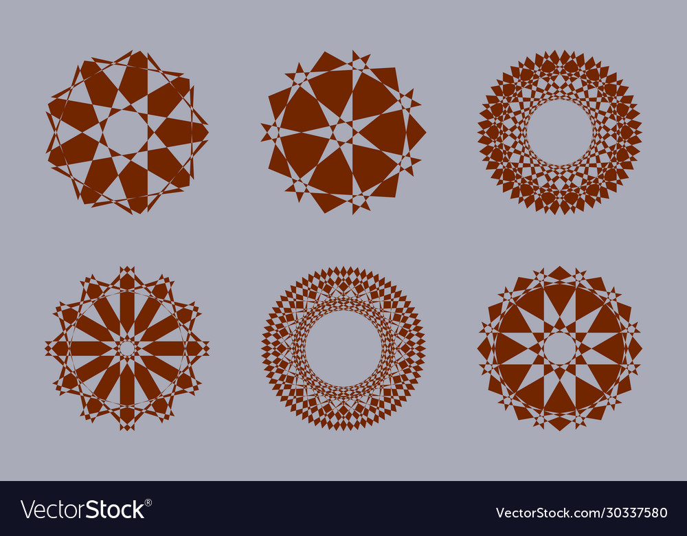 Different abstract geometric design element set